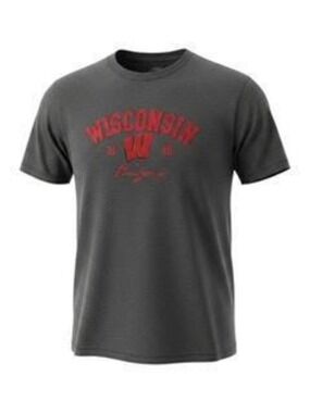 Cadre Gray Red Wisconsin Badgers Tee Men's XL Gray